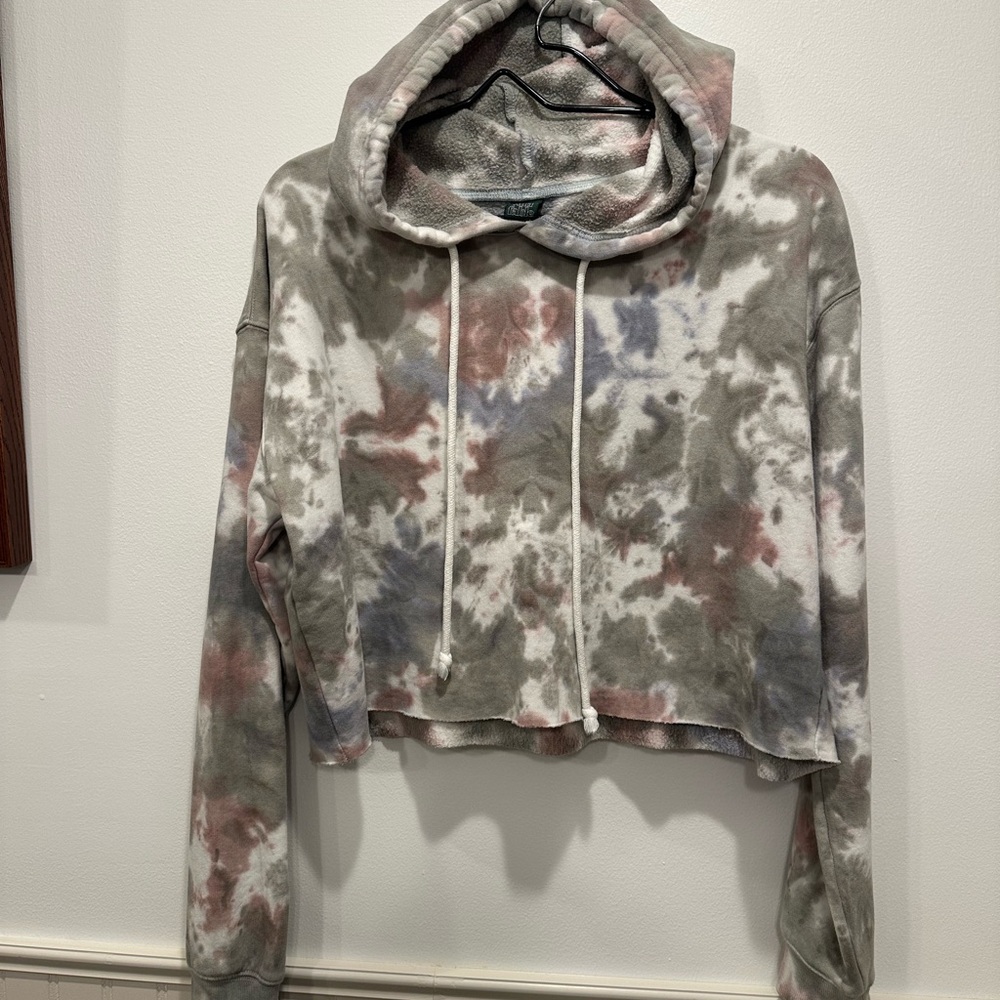 Wild Fable cropped Multicolor Tie-Dye Hoodie